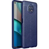Pilanix Xiaomi Redmi Note 9 5G Kılıf Deri Desenli Lux Niss Silikon Lacivert