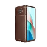 Pilanix Xiaomi Redmi Note 9 5G Kılıf Karbon Desenli Negro Silikon Kahverengi