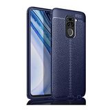 Pilanix Xiaomi Redmi Note 9 Kılıf Deri Desenli Lux Niss Silikon Lacivert