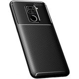 Pilanix Xiaomi Redmi Note 9 Kılıf Karbon Desenli Lux Negro Silikon Siyah