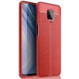 Pilanix Xiaomi Redmi Note 9 Pro Kılıf Deri Desenli Lux Niss Silikon Kırmızı