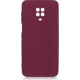Pilanix Xiaomi Redmi Note 9 Pro Kılıf Kamera Korumalı İçi Süet Mara Lansman Silikon Bordo