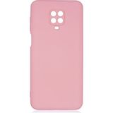 Pilanix Xiaomi Redmi Note 9 Pro Kılıf Kamera Korumalı İçi Süet Mara Lansman Silikon Pembe