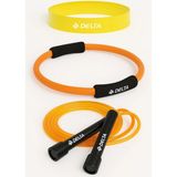 Pilates Çemberi & Kardiyo Seti – Atlama Ipi, Hafif Loop Band ve 35 cm Pilates Çemberi Takımı - Turuncu