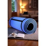 Pilates Matı- Spor Matı - Yoga Matı 11 mm Çift Taraflı Mavi 721950 - Mavi - Siyah
