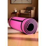 Pilates Matı- Spor Matı - Yoga Matı 11 mm Çift Taraflı Pembe 721951 - Siyah - Pembe