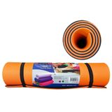 Pilates Minderi 10 mm Çift Taraflı Pilates Minderi Kamp Minderi Mat Yeni Model - Turuncu-Siyah