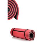 Pilates Minderi Yoga Mat Fitness Egzersiz Minderi Nar Çiçeği Siyah (Nar Çiçeği & Siyah (Çift Taraflı))