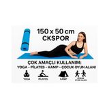 Pilates Ve Yoga Matı Kaymaz Fitness Minderi, Evde Spor Ve Kardiyo Egzersiz Matı Mavi