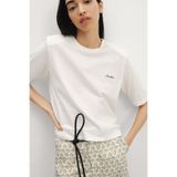 Pilea Kadın Beyaz Nakış Detaylı Vatkalı Tshirt