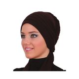 PİLELİ BAĞLAMA KAHVE HAZIR TÜRBAN TESETTÜR BONE KADIN
