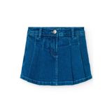 Pileli Kız Çocuk Denim Etek