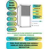 Pileli Plise Sürgülü Akordiyon Dikey Katlanır Pencere-Vasistas Sinekliği 0-70 En, 0-140 Boy - 70x140