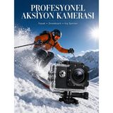 Pileli Store 1080P Full Hd Spor Kamerası Kompakt ve Dayanıklı Tasarım
