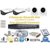 Pileli Store 2 Dış Mekan 2 Iç Mekan Güvenlik Kameralı Her Şey Dahil Güvenlik Kamera Seti