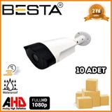 Pileli Store 2 Mp 1080P 6 Atom LED Bullet Ahd Güvenlik Kamerası 10 Adet Koli