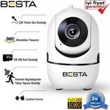 Pileli Store 2mp 1080P Hareket Sensörlü 360 Derece Kablosuz Güvenlik Kamerası 64 GB Sd Kart Dahil