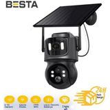 Pileli Store 3 Mp + 3mp Cift Kameralı Wifi Solar Kablosuz Güvenlik Kamerası BS-2091