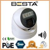 Pileli Store 5 Mp Ip Poe Warm LED Dahili Mikrofonlu Dome Güvenlik Kamerası KD-5250WB