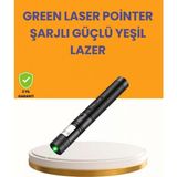 Pileli Store 5000MW Yeşil Lazer Pointer Profesyonel Uzun Menzilli