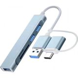 Pileli Store Ally A-807 5in1 Type-C + USB Girişli USB 3.0 Çoğaltıcı Hub Adaptör