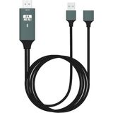Pileli Store Ally Phone USB Hdtv Cable Lightning Type C HDMI Kablosu - Gri