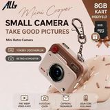 Pileli Store Ally Pixmini Retro Video Dijital Kamera Ağ Kamerası Dvr 1080P Hd - Kahverengi