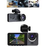 Pileli Store Araç Içi Dikiz Kamerası Sürüş Kaydedici 3 Lensli Dvr Kamera