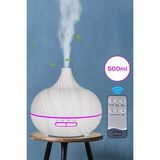 Pileli Store Aroma Difüzör Gece Işığı 7 LED Nemlendirici Kumandalı 550 ml Buhar Makinesi