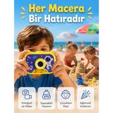 Pileli Store Çocuk Fotoğraf Makinesi Hd Video Kayıt Özellikli 2.0 Inç Ekranlı Type-C Şarjlı Dijital Kamera