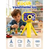 Pileli Store Çocuk Kamerası Fotoğraf ve Video Çekimi Mini Tripodlu Şarjlı Dijital Kamera 2.0 Tft Ekran