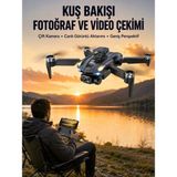 Pileli Store Ekranlı Kumandalı Katlanabilir Kamera Drone Hobi ve Günlük Kullanım - Çok Renkli