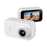 Pileli Store F2 2k 1080P Parmak Kamera 130° Geniş Açı IPS Ekranlı 25G Mini Taşınabilir Cep Kamerası Beyaz