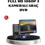 Pileli Store Full Hd Araç Kamerası 3’lü 4.0” Ekranlı ve Hdr Gece Görüşlü