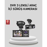Pileli Store Full Hd Üç Kameralı Araç Kamerası 170° Geniş Açılı ve Park Destekli