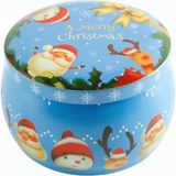 Pileli Store Geyik Noel Baba Yılbaşı Kapaklı Mum 8 cm - Açık Mavi