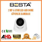 Pileli Store KD-6329 2mp Ahd 1080P Atom LED Dome Güvenlik Kamerası