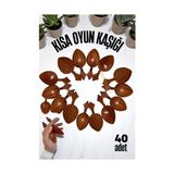 Pileli Store Kısa Oyun Kaşığı Halk Oyunu Kaşığı - Kına Kaşığı Kısa Saplı Zeybek Oyun Kaşığı 4 - 1