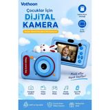 Pileli Store Mini Çocuk Kamerası 2 Inç Ekranlı Fotoğraf Video Çekimli Şarjlı Silikon Korumalı Dijital K - 1