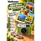 Pileli Store Mini Retro Dijital Kamera 1080P Full Hd Fotoğraf & Video Çekimi LCD Ekran Mini Kamera Tf Kart Dest