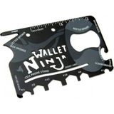 Pileli Store Ninja Wallet Survival Acil Durum Kiti / Kartı - 18 In 1