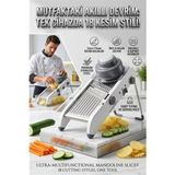 Pileli Store Profesyonel Mandolin Rende Sebze Doğrayıcı - 18 Fonksiyonlu Ayarlı Jülyen Dilimleyici 723134