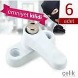 Pileli Store Pvc Kapı Pencere Emniyet Kilidi - Çelik - 6 Adet