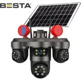 Pileli Store Solar 4g 3 Mp + 3mp + 3mp 3 Kameralı Kablosuz Güvenlik Kamerası BS-55G