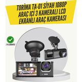 Pileli Store Ta-01 3 Kameralı 1080P Araç Kamerası Siyah