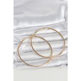pilelistore 316L Çelik Gold Renk 70 mm Kadın Halka Küpe - TJ-BKP11687