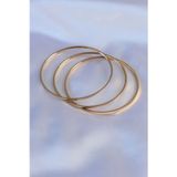pilelistore 316L Çelik Gold Renk Ajda Model Kadın 65 mm Bilezik - TJ-BB5361