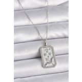 pilelistore 316L Çelik Gümüş Renk Zincir Yay Burcu Zirkon Taşlı Kadın Kolye - TJ-BKO9450