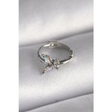 Pilelistore 316L Çelik Gümüş Renk Zirkon Taşlı Kelebek Model Tragus Piercing - Tj-Pr1327