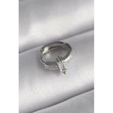Pilelistore 316L Çelik Gümüş Renk Zirkon Taşlı Tragus Piercing - Tj-Pr1307